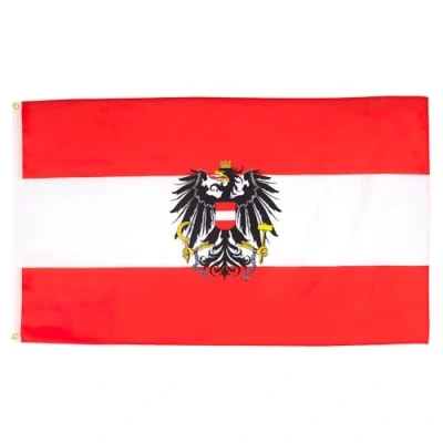 Abbildung von AZ FLAG Flagge Österreich mit Adler 90x60 cm Österreichische Fahne 100% Polyester Messing Ösen 50g