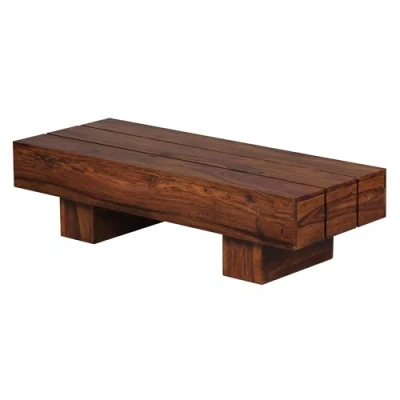 Abbildung von FINEBUY Couchtisch SuVa1490_1 (Sheesham Massivholz, 120x45x30cm Rechteckig Modern), Großer Wohnzimmertisch, Sofatisch Kaffeetisch