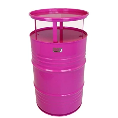 Abbildung von Fassmöbel Stehtisch Bistrotisch Tisch Design Partytisch Pink Ø 57cm Höhe 108cm / Glatter Glanz Pflegeleichte Oberfläche