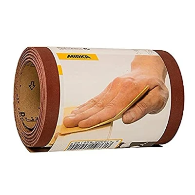 Abbildung von Mirka Red Schleifpapier Rolle 115mm x 5m / Körnung P40 1 Zum Schleifen von Holz, Metall und Kunststoff