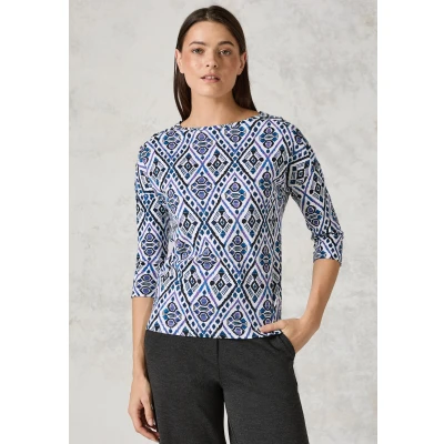 Abbildung von Cecil Bedrucktes Langarmshirt, Damen, Größe: XXL, Weiß