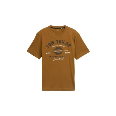 Abbildung von TOM TAILOR Herren 1037735 T Shirt, 25985 Deep Cognac, M