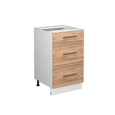Abbildung von Vicco Unterschrank Fame Line, Goldkraft Eiche/Weiß, 50 cm ohne Arbeitsplatte