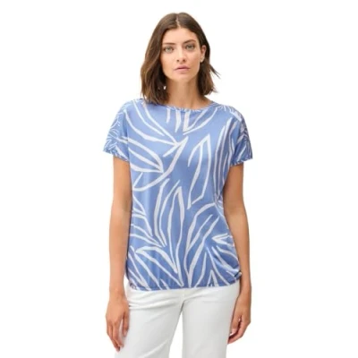 Abbildung von CECIL Damen B323530 Print Mix Shirt, Deep Pastel Blue, L