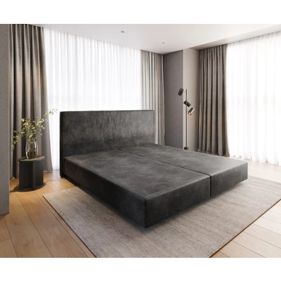 Abbildung von Boxspringgestell Dream Well Mikrofaser Anthrazit Vintage 200x200 cm
