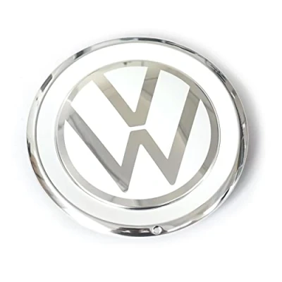 Abbildung von Volkswagen 1S0601149JWXN Radzierkappe (1 Stück) Radkappe Felgendeckel Nabenabdeckung Kappe weiß/Chrom
