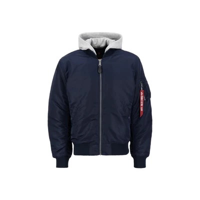 Abbildung von Alpha Industries Flight MA ZH BACK EMB Winterjacke, Herren, Größe: Large, Ultra navy