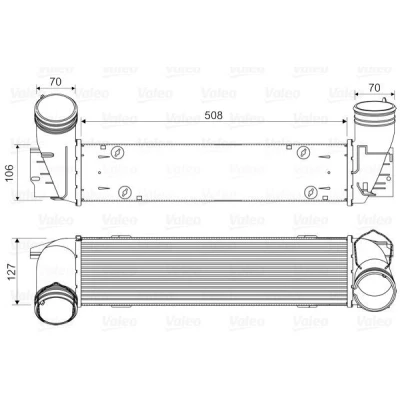 Abbildung von VALEO 818342 Ladeluftkühler ohne AGR Ventil BMW: 3 Coupe, Touring, X1