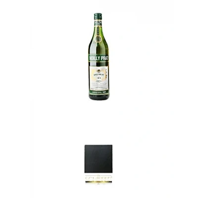 Abbildung von Noilly Prat Dry 1,0 Liter + Schiefer Glasuntersetzer eckig ca. 9,5 cm Durchmesser