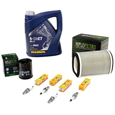 Abbildung von Wartungspaket Öl 4L + Luftfilter Ölfilter Zündkerzen für Yamaha FJR 1300 FJR1300 RP04 RP08 RP11 RP13 RP 23 Bj 2001 2021