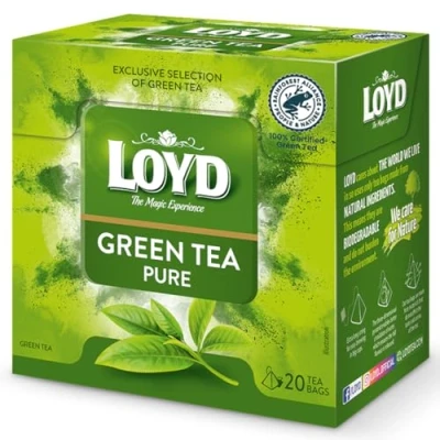 Abbildung von LOYD® Grüner Tee Rein Chun Mee 1 Box 20 Teebeutel 34g Green Tea Pure Pyramidenbeutel Grüntee Hochwertige Mischung Aus Teesorten Cay Vegan Glutenfrei
