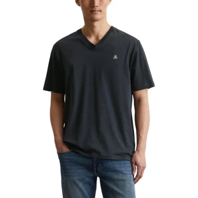 Abbildung von Marc O&#039;Polo Short Sleeve V NECK LOGO Tshirt basic, Herren, Größe: Small, Dark night