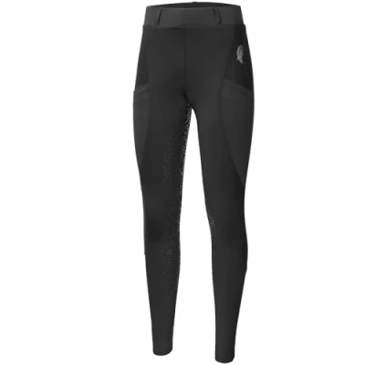 Abbildung von Reitleggins Damen Vollbesatz mit Handytasche START Kensington Silikongriff