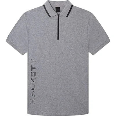 Abbildung von Hackett LONDON Herren Hs Hz Polo Polohemd, grau, 3XL