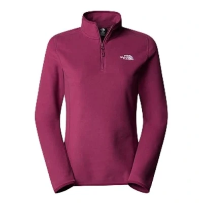 Abbildung von The North Face 100 Glacier 1/4 ZIP Fleecepullover, Damen, Größe: XS, Cyber berry