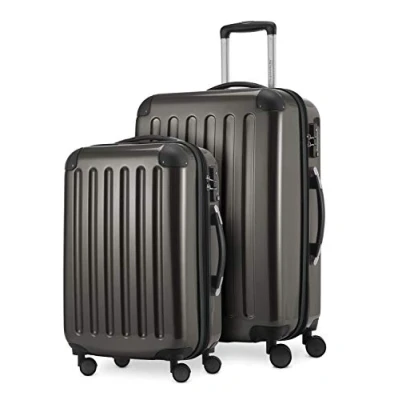 Abbildung von HAUPTSTADTKOFFER Alex 2er Kofferset Hartschale glänzend, mittelgrosser Koffer 65 cm + Handgepäck 55 cm, 74 42 Liter, TSA, Graphit