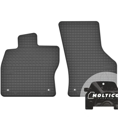 Abbildung von moto MOLTICO Vorne Gummi Automatten Gummimatten Passgenau Allwetter Fussmatten Auto passend für VW Polo VI (2017 ), T ROC Seat Ibiza V Arona )