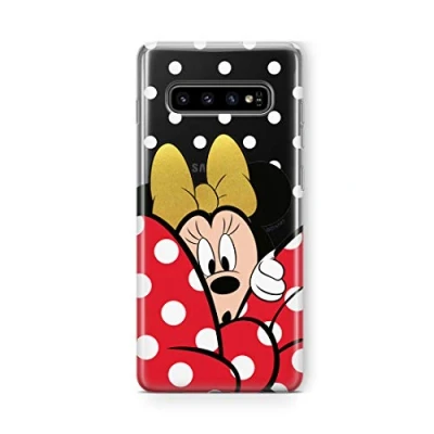 Abbildung von ERT GROUP Handyhülle für Samsung S10 Original und offiziell Lizenziertes Disney Muster Minnie 015 optimal an die Form des Handy angepasst, teilweise transparent