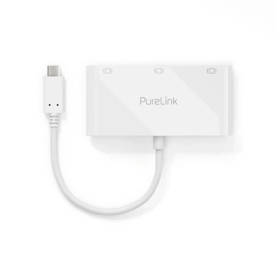 Abbildung von PureLink IS250 USB C auf Multiport Adapter iSerie 0,10m, weiß