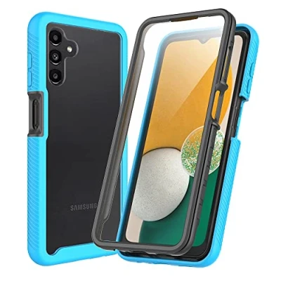 Abbildung von XINNI Hülle für Samsung Galaxy A04S(A13 5G), 360 Grad Stoßfeste Schutzhülle mit Integriertem Bildschirmschutz, Robuster Bumper Outdoor Full Body Case, Hellblau