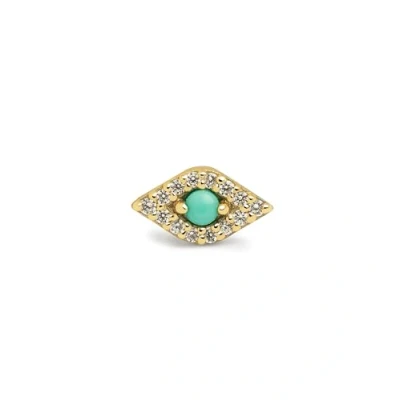 Abbildung von Singularu BLUE EYE Einzelner Ohrring, Damen, Größe: One Size, Gold