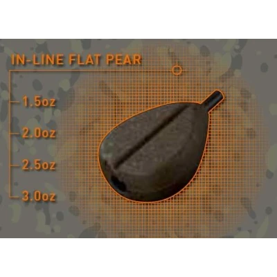 Abbildung von Fox Camotex In line Flat Pear 70g / 2.5oz Blei Inline