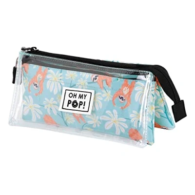 Abbildung von Oh My Pop! Lazy Clear Dreifach Federmäppchen, Türkis