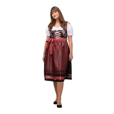 Abbildung von Ulla Popken Floral Dirndl, Damen, Größe: 60, Black
