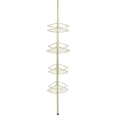 Abbildung von WENKO Teleskopregal &quot;Dolcedo&quot;, Eckregal mit 4 Ablagen, höhenverstellbar 65 275 cm