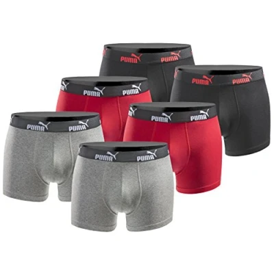 Abbildung von PUMA Boxershort 6er Pack Herren Basic Black Limited Edition New red Gr. L