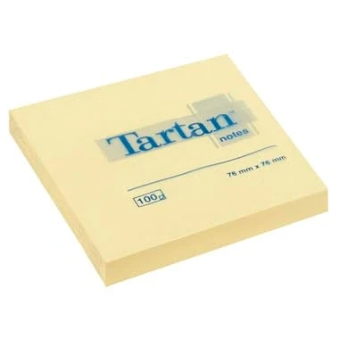 Abbildung von Tartan Notizen, gelbe Farben, 76x76mm, 12 Blöcke 1 Stück