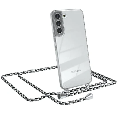 Abbildung von EAZY CASE Handykette kompatibel mit Samsung Galaxy S22 Plus 5G Handyhülle Umhängeband, Handykordel Schutzhülle, Silikonhülle, Hülle, Stylische Kette für Smartphone, Schwarz Camouflage