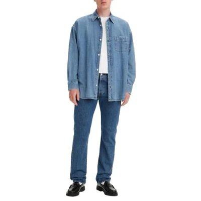 Abbildung von Levi&#039;s Plus 501 Original Jeans Straight Leg, Herren, Größe: 36x38, Stonewash