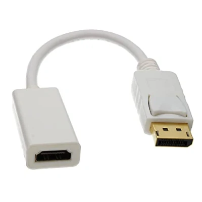 Abbildung von DisplayPort Männlich Stecker Zum HDMI Weiblich Buchse Adapter Kabel Weiß