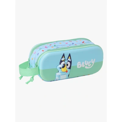 Abbildung von Safta Blue 3D Doppelmäppchen für Kinder, ideal Kinder im Schulalter, bequem und vielseitig, Qualität Widerstandsfähigkeit, 21 x 6 8 cm, Hellblau, M, Casual