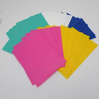 Abbildung von docsmagic.de 5 x 100 Mat Card Sleeves Standard Size 66 91 Blue Yellow Pink Mint White Kartenhüllen PKM MTG