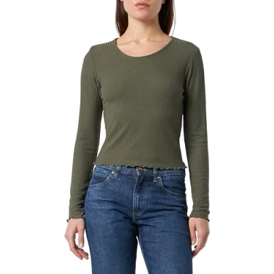 Abbildung von ONLY Damen Onlemma L/S O neck Short Top Noos Jrs, Grape Leaf, XXL
