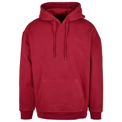 Abbildung von Build Your Brand Herren BB006 Basic Oversize Hoody Kapuzenpullover, Burgundy, 5XL