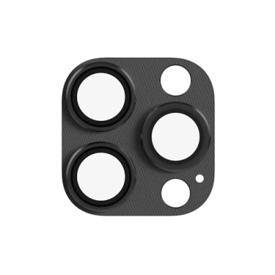 Abbildung von Rokform Kameralinsenschutz, kompatibel mit iPhone 15 Pro und Max, 9H gehärtetes Glas Aluminiumgehäuse Ringen, hüllenfreundlich (transparent)