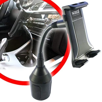 Abbildung von scozzi Handyhalterung Auto Getränkehalter Schwanenhals Handy KFZ Halterung Halter zB kompatibel mit Samsung S24 S23 S22 S21 S20 A55 A54 A53 A35 für iPhone 15 14 13 12 11 X FE Plus Ultra Pro Mini Lite