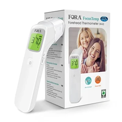 Abbildung von FORA IR42 Stirnthermometer Infrarot Fieberthermometer, Kontaktlos, Sofortige &amp; Präzise Messung für Babys, Erwachsene Objekte LED Anzeige Fieberwarnung