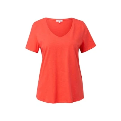 Abbildung von s.Oliver MIT Vausschnitt Tshirt basic, Damen, Größe: 38, Orange