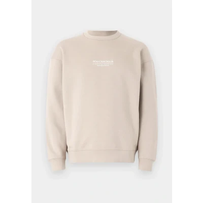 Abbildung von TOM Tailor Denim Relaxed Printed CREW NECK Sweatshirt, Herren, Größe: XS, Light dove grey