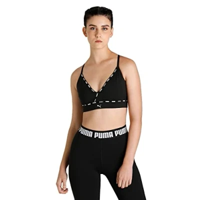 Abbildung von PUMA Damen Low Impact Strong Strappy Bra Unterwäsche Top, Schwarz, XL
