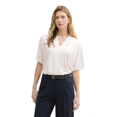 Abbildung von TOM Tailor V NECK Tshirt basic, Damen, Größe: XXL, Whisper white