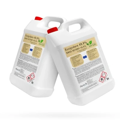 Abbildung von DTP SOFT 2X5L Essigsäure 49.99% Premium Qualität Essigessenz 50 Prozent (10L)