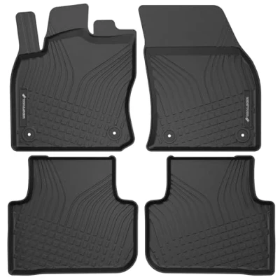 Abbildung von WALSER Premium Fussmatten Auto kompatibel mit VW Tiguan (AD1, AX1) 01/2016 Heute, 100% passgenaue Gummimatten Made in EU, robuste Fußmatten Auto, Fußmatten, Fußmatte