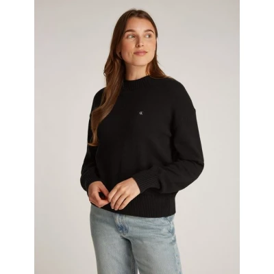 Abbildung von Calvin Klein Jeans Strickpullover, Damen, Größe: XL, Ck black