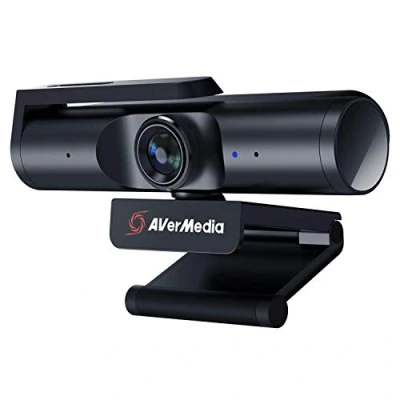 Abbildung von AVerMedia Live Streamer CAM 513 4K 30fps UHD Weitwinkel Webcam, für Gaming, Fixfokus, Innenbeleuchtung, perfekt OBS, Zoom, PC/Mac, Schwarz