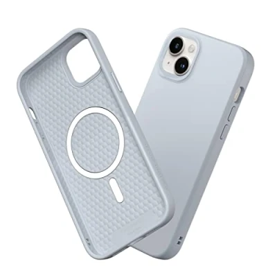 Abbildung von RhinoShield Case kompatibel mit [iPhone 14 Plus] SolidSuit MagSafe Stoßdämpfende &amp; schlanke Schutzhülle Premium Finish 3.5 Meter Fallschutz Silbergrau